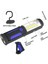 Manyetik LED Meşaleler ile Şarj Edilebilir LED Çalışma Işığı Lamba 2200 Mah Cob LED 650LM 3 W Oto Garaj Atölyesi Için Kamp Dıy (Kırmızı) Mavi (Yurt Dışından) 2