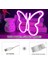 Kelebek Neon Işık Burcu - Duvar Dekoru Için Pembe LED Neon Burcu, Yatak Odası, Çocuk Odası, Oturma Odası, Bar, Parti, Noel, Düğün Için USB Veya Pille Çalışan (Yurt Dışından) 5