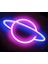 Gezegen Işık Tabelası - LED Planet Neon Pembe/mavi Gezegen Neon Tabela Duvar Işığı, Pil Veya USB ile Çalışan (Yurt Dışından) 1