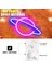Gezegen Işık Tabelası - LED Planet Neon Pembe/mavi Gezegen Neon Tabela Duvar Işığı, Pil Veya USB ile Çalışan (Yurt Dışından) 4
