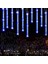 Dış Mekan Dize Işıklar, LED Meteor Yağmuru Işığı, Kar Yağışı Işıkları, Düğün Bahçe Balkon Ağacı Dekorasyonu Için Su Geçirmez Noel Işıkları, 30CM 10 Tüpler, Mavi (Yurt Dışından) 1