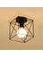 Retro Endüstriyel Tavan Lambası Metal Geometrik Kafes E27 Modern Avize Avize Aydınlatma Aydınlatma Demir Siyah Küp Tavan Lambası (Yurt Dışından) 1