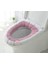 Banyo Için Asma Halkalı 2 Evrensel Su Geçirmez Klozet Minderi Seti - Yumuşak ve Sıcak - Yıkanabilir - Pembe (Yurt Dışından) 1