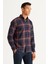 ALTINYILDIZ CLASSICS Erkek Lacivert-Bordo Slim Fit Dar Kesim Düğmeli Yaka Pamuklu Gömlek 1
