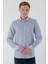 Erkek Mavi B.gabardin Pamuk Desenli Slim Fit Gömlek 2