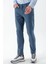 Erkek Marine Zena Pamuk 5 Cep Slim Fit Jean Pantolon 2