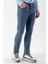 Erkek Marine Zena Pamuk 5 Cep Slim Fit Jean Pantolon 4