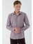 Erkek Bordo Trend Baskılı Desenli Italyan Yaka Slim Fit Gömlek 1