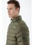 Erkek Haki EdMonton Slim Fit Dar Kesim Kısa Kapitone Mont 3
