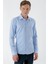 Erkek A. Mavi Parma Armür Şamre Desenli Slim Fit Gömlek 1