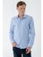 Erkek A. Mavi Parma Armür Şamre Desenli Slim Fit Gömlek 3