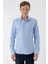 Erkek A. Mavi Parma Armür Şamre Desenli Slim Fit Gömlek 4
