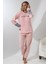 Fawn 3012 Peluş Welsoft Polar Kışlık Yumoş Kadın Pijama Takımı 2