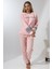 Fawn 3012 Peluş Welsoft Polar Kışlık Yumoş Kadın Pijama Takımı 3