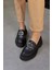 Becky Siyah Deri Kadın Loafer 1