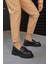 Becky Siyah Deri Kadın Loafer 4
