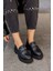 Ossy Siyah Deri Kadın Loafer 1