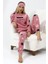 F5009 Peluş Welsoft Polar Kışlık Yumoş Kadın Pijama Takımı 2