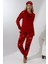 F5009 Peluş Welsoft Polar Kışlık Yumoş Kadın Pijama Takımı 3