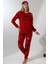 F5009 Peluş Welsoft Polar Kışlık Yumoş Kadın Pijama Takımı 4