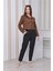 Yeni Sezon Crop Model Kaşe Ceket Kahverengi 5