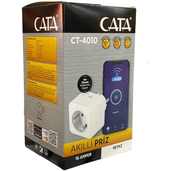 XML Dünyası Cata CT-4010 16 Amper Akıllı Priz