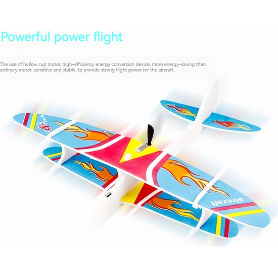 Elektrikli Köpük Planör Aydınlık Düşmeye Dayanıklı Şarj Edilebilir Köpük Uçak Montajlı Uçak Model Oyuncaklar (Yurt Dışından)