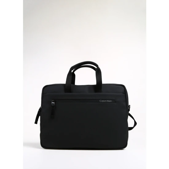 Calvin Klein Siyah Erkek Laptop Çantası Rubberızed Slım Conv Laptop Bag