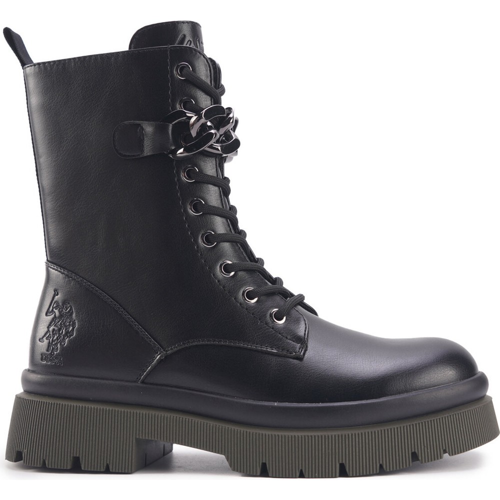 U.S. Polo Assn. Adel 3pr Siyah Kadın Rock Bot
