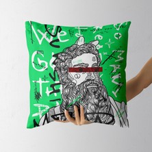 Jwk Home Moses Had Dijital Baskılı Çift Taraflı Kırlent Kılıfı (45X45)