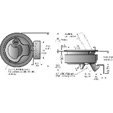 Marintek Southco Marine M1 Kulplu Kilit Anahtarlı Uygun Panel Kalınlığı 2-7mm Siyah Tip