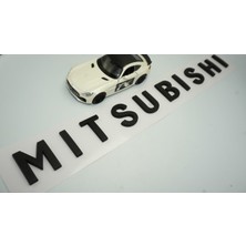 Dk Mitsubishi Ön Kaput ve Bagaj 3m 3D Abs Siyah Yazı Logo