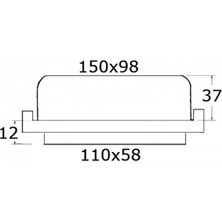 Marintek Gömme Lamba, 150X98 mm Sarı