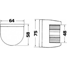 Marintek Seyir Fenerleri Komple Polikarbonat Su Geçirmez 12V 10W Pupa Feneri