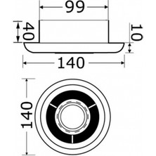 Marintek LED Spot Lambalı Aspiratör 1.5W Sıcak Beyaz LED 12V Dc