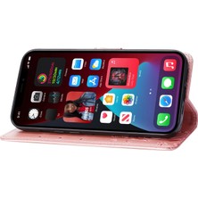 Forestl Digital Iphone 14 Pro Telefon Kılıfı Için 6.1 Inç Baskılı Kelebekler Tam Koruma Pu Deri Cüzdan Kapak Stand Strap-Rose Altın (Yurt Dışından)