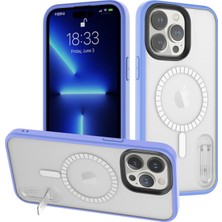 Forestl Digital Iphone 14 Pro Fall Anti-Fall Telefon Kılıfı Için Sabit Pc Yumuşak Tpu Akıllı Telefon Kapağı Kickstand-Purple (Yurt Dışından)