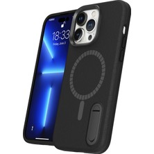 Forestl Digital Iphone 14 Pro Fall Anti-Fall Telefon Kılıfı Için Sabit Pc Yumuşak Tpu Akıllı Telefon Kapağı Kickstand-Purple (Yurt Dışından)