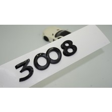 Dk Peugeot 3008 Ön Kaput ve Bagaj 3m 3D Abs Parlak Siyah Yazı Logo