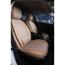 Ack opel Astra G Hb Uyumlu Yarı Deri Oto Koltuk Kılıfı Ön-Arka Set Anka Series Bej