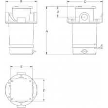 Marintek Groco Deniz Suyu Filtresi ARG-1250-S Döküm Bronz, Şeffaf Cam, Aısı 304 Paslanmaz Çelik