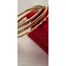 Zülisch 3lü Bilezik Çelik Gold