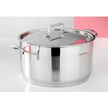 Hascevher Anett Çelik Tencere 20 x 10 cm - Çelik Kapaklı