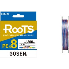 Gosen X8 Roots Pe 8 Örgü Spin Ip Misina 300MT Multi Color