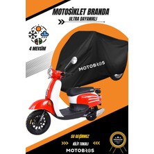 Motobros Arora Dazzle Siyah Su Geçirmez Dayanıklı Motosiklet Brandası (En Kalın) Kumaş Ömürlük Kullanım