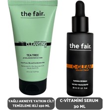 The Fair the fair. Yağlı Akneye Yatkın Cilt Temizleme Jeli 150 ml ve C Vitamini Serum Seti 30 ml