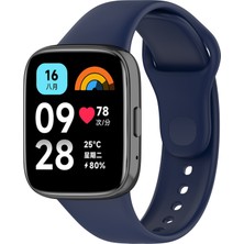 Xiaomi Redmi Watch 3 Active Silikon Kordon Delikli Metal Toka Tasarımlı (Klasik)