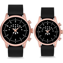 Stony Çift Saatleri Çerkez Çift Kol Saati | Çerkez Amblemli Siyah Çift Kol Saati