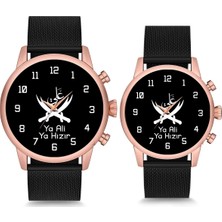 Stony Çift Saatleri Sevgili Saati Siyah Ya Ali Ya Hızır Zulfikar Çift Kol Saati