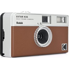 Kodak Ektar H35 Yarım Çerçeve Film Kamera, 35MM, Yeniden Kullanılabilir, Odaklamasız, Hafif, Kullanımı Kolay (Kahverengi) (Film ve Aaa Pil Dahil Değildir)